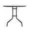 Emma and Oliver 31.5" Round Tempered Glass Metal Table with Smooth Ripple Design Top
